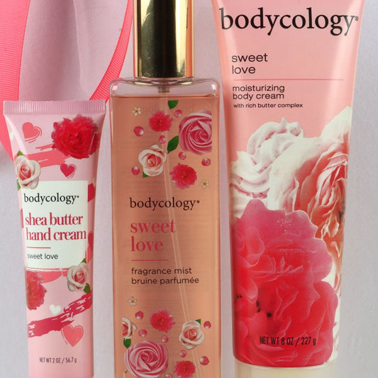 "Sweet Love" Body Care Essentials & Travel Pouch Set.