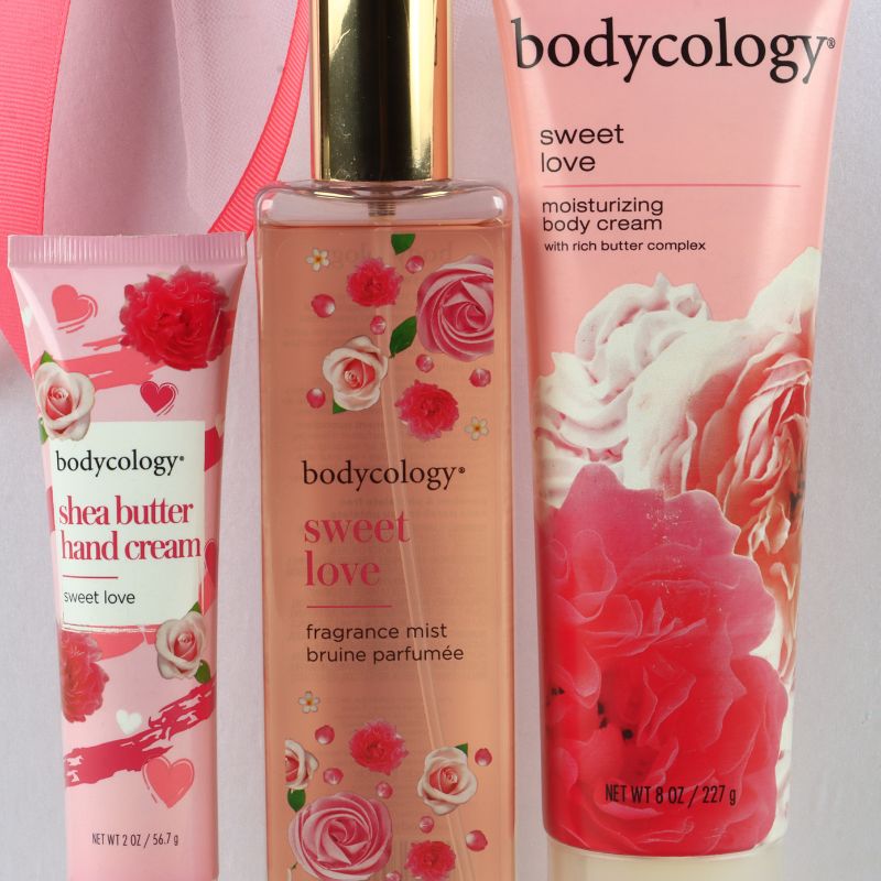 "Sweet Love" Body Care Essentials & Travel Pouch Set.