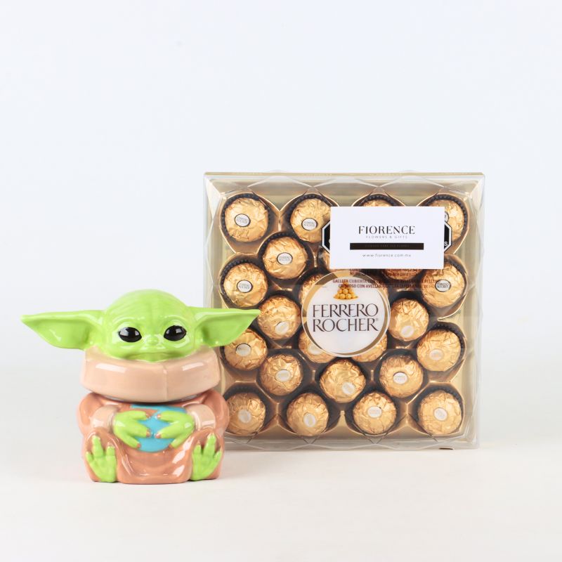 “Galactic Star" Grogu Candy Jar & Ferrero Rocher Chocolate Box