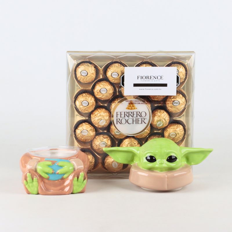“Galactic Star" Grogu Candy Jar & Ferrero Rocher Chocolate Box