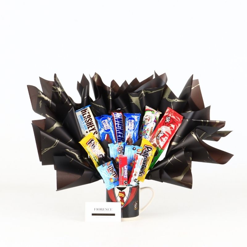 "Hogwarts Houses" Candy Bouquet: Collectible Mug & 15 Premium Sweets