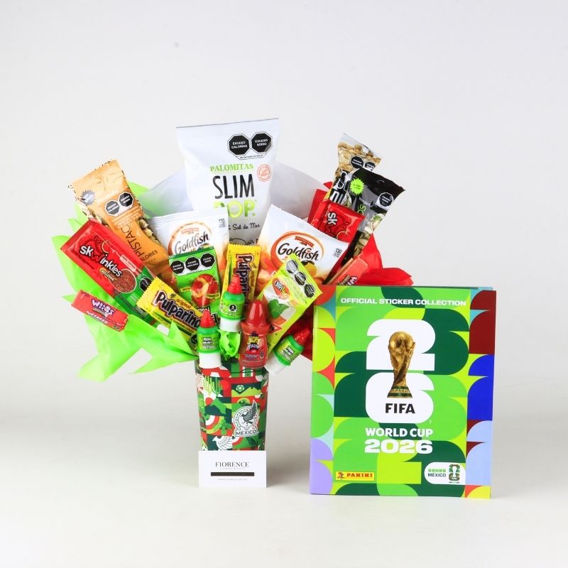 "World Cup Fever" Gift Set: Official 2026 Panini Album & Snack Bouquet