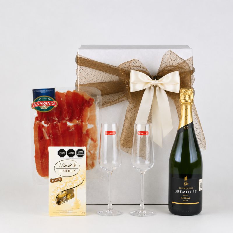 "Champagne & Serrano" Luxury Gift Box: Gremillet Brut & Premium Pairing