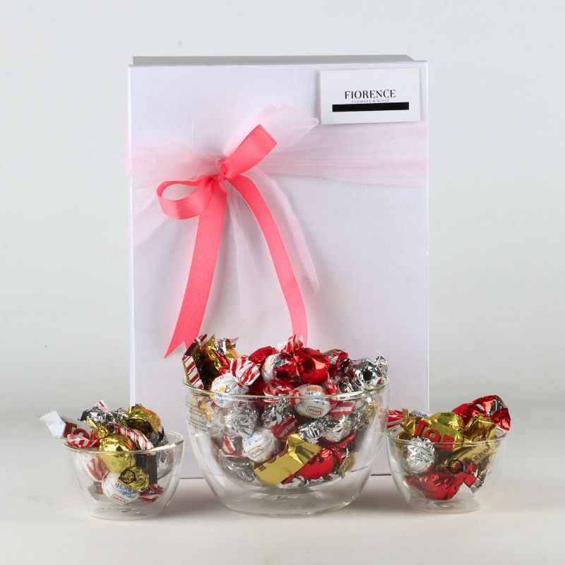 Vivo Villeroy & Boch Glass Bowl Set with Gourmet Chocolates