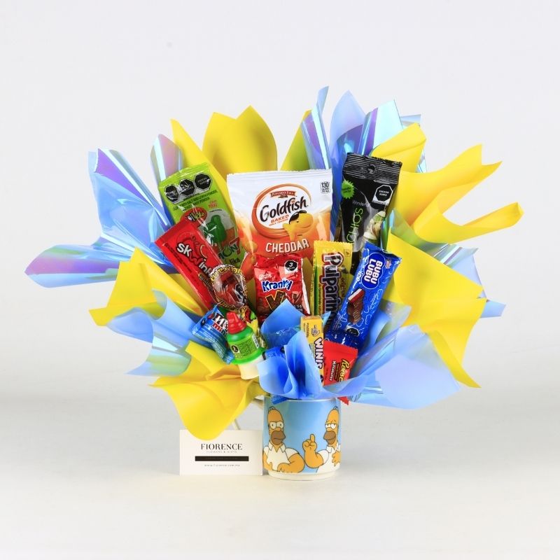 "The Simpsons" Candy Bouquet: Collectible Mug & 15 Premium Sweets