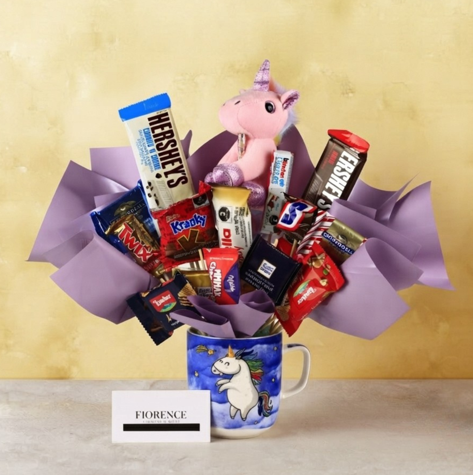 Magical Candy Bouquet with Unicorn Plush