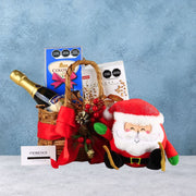 Christmas Gift Basket with Riunite Sparkling Wine and Italian Chocolates