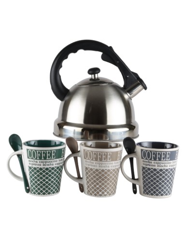 Mr. Coffee Stainless Steel Tea Kettle, ceramic cups tea set & sweet treats  Gift Box - Gifts all Mexico