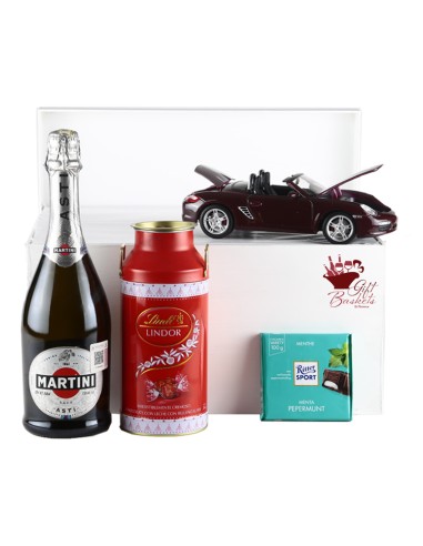 Martini Asti with Collectible Car and Chocolates Gift Box