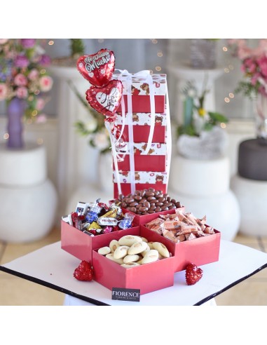 Gift Tower with Sweets and Chocolates Assortment